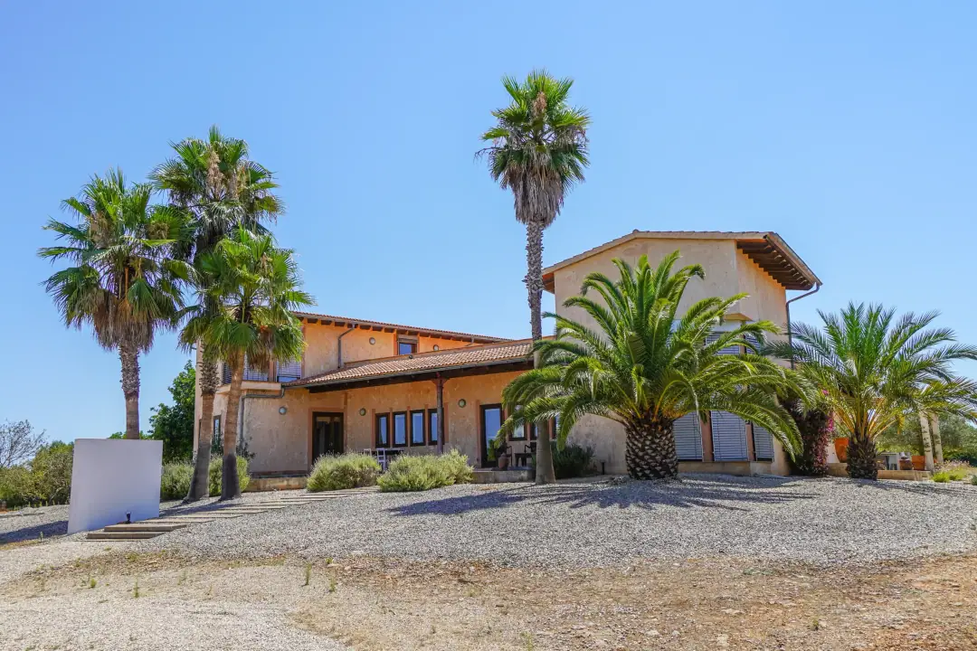 Finca Mia Limon bei Algaida auf Mallorca – Ferienhaus für bis zu 10 Personen mit Pool und Palmen